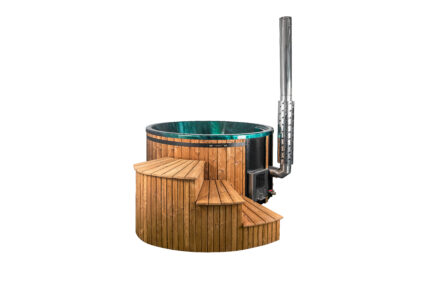 Konfigurowalna Balia Akrylowa Okrągła 200-225 cm z Piecem Zewnętrznym lub Zintegrowanym