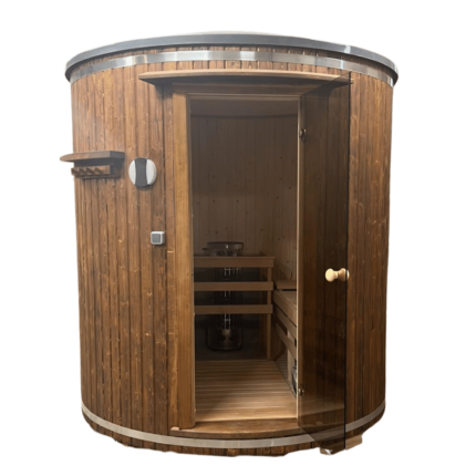 Sauna Okrągła Pionowa 225 cm – Kompaktowy Design i Maksymalna Wydajność